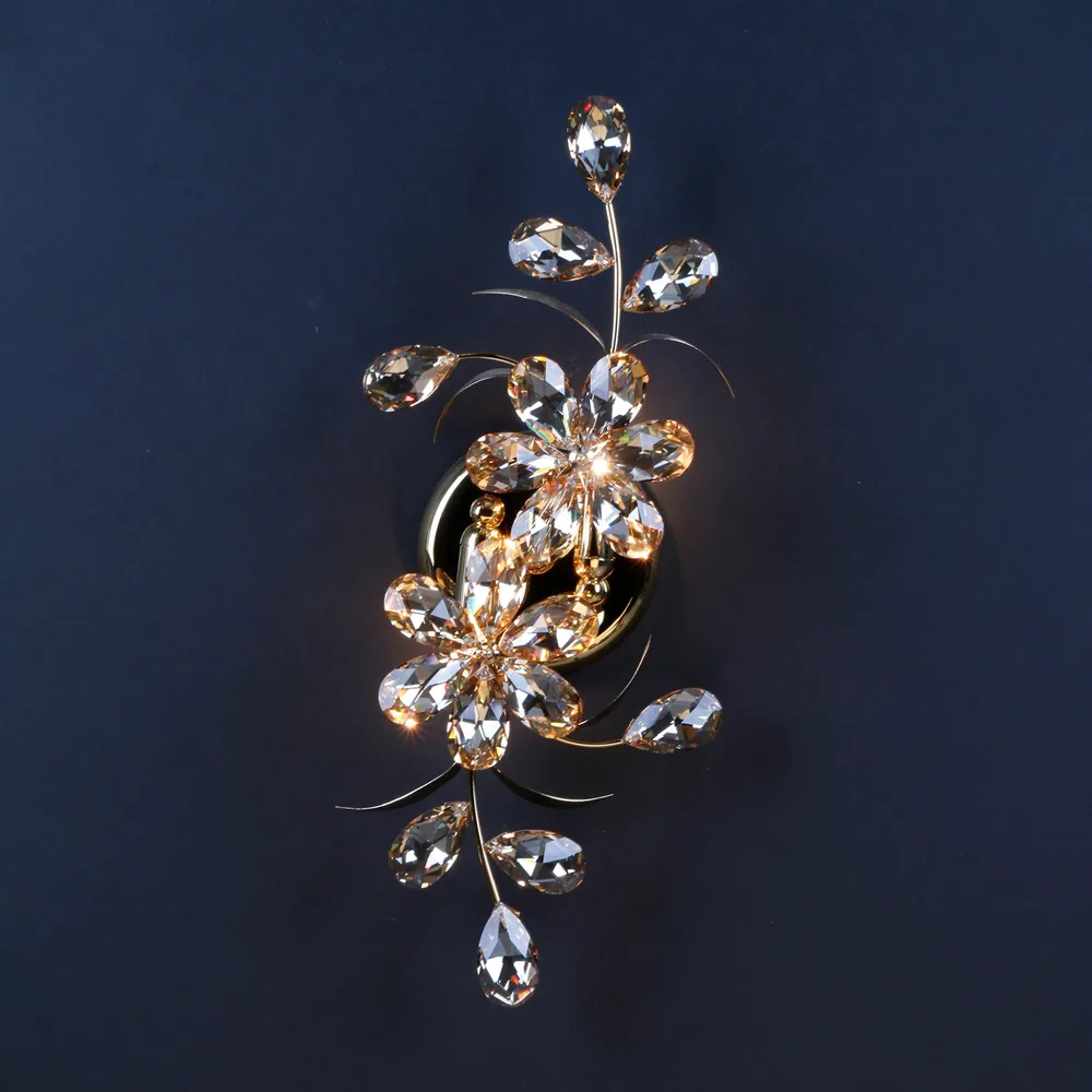 CURVED FLOWER WALL LAMP - BROWN 벽등