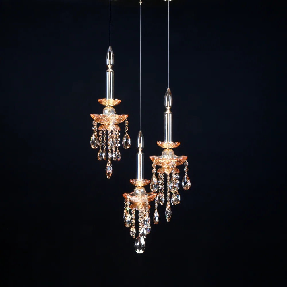 FLOAT GOLD CANDLE 3LIGHT 샹들리에