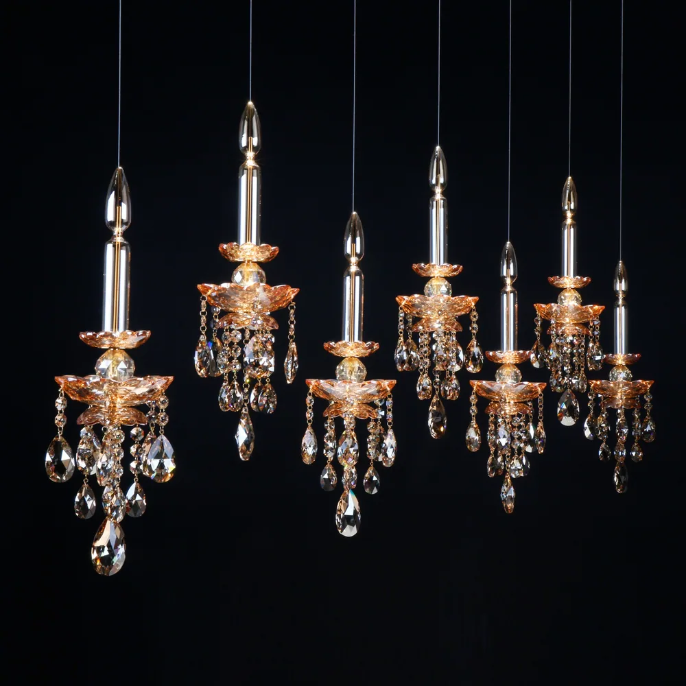 FLOAT GOLD CANDLE 7LIGHT 샹들리에